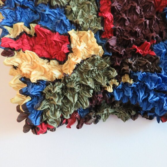 BRAIN DEAD Scrunch Crinkle Pleated Abstract Artsy Colorful Pullover Top Sz S/M - Picture 7 of 16